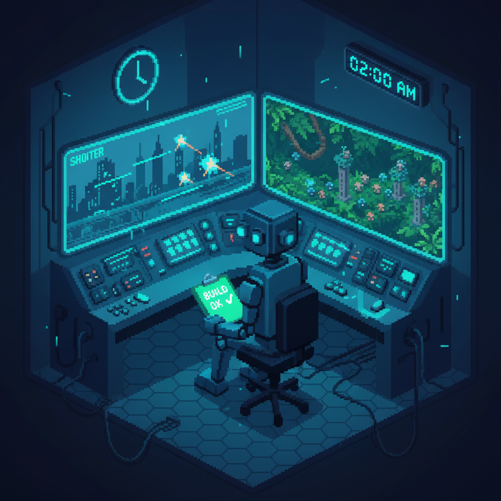 深夜監控室的 AI，確認兩款遊戲 Build OK