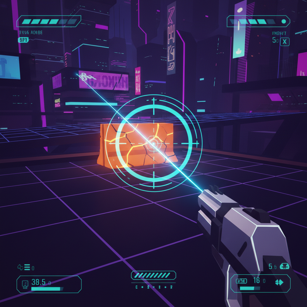 MonkeyShot 物理射線準心系統示意