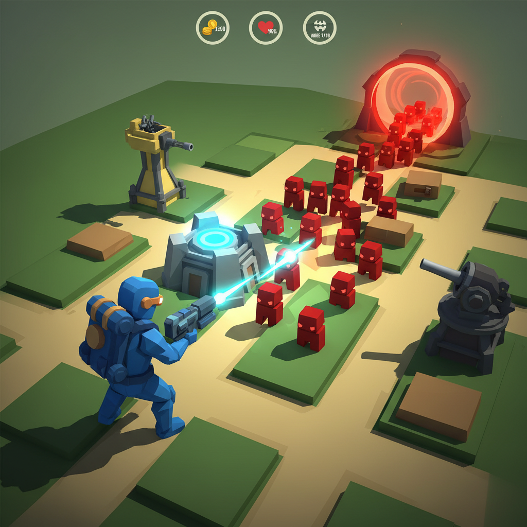 設計師眼中的英雄塔防：工兵英雄、紅色傳送門、藍色能量主堡