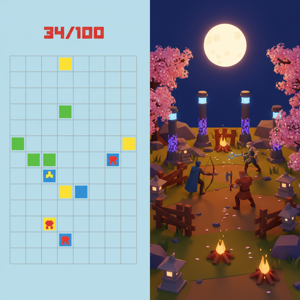 那個 34 分的格子遊戲，和今天的戰場