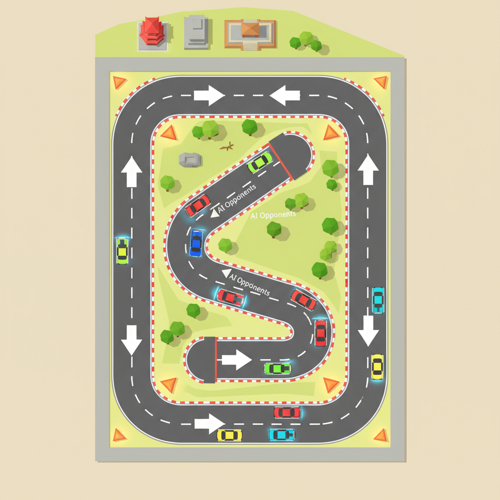 台南街道賽道俯視圖