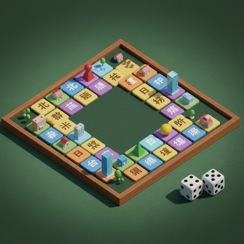 台灣大富翁棋盤俯視圖